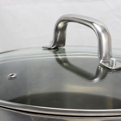 Oster Adenmore 12 Quart Stainless Steel Stock Pot With Tempered Glass Lid In Silver