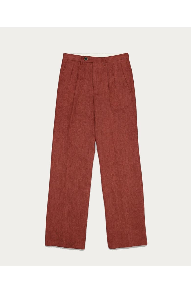 Fortela Justine Classic Linen Pants, Main, color, Burgundy
