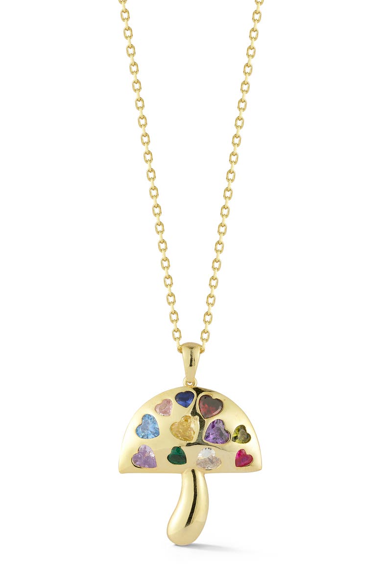 SPHERA MILANO Mushroom Pendant Necklace, Main, color, Gold