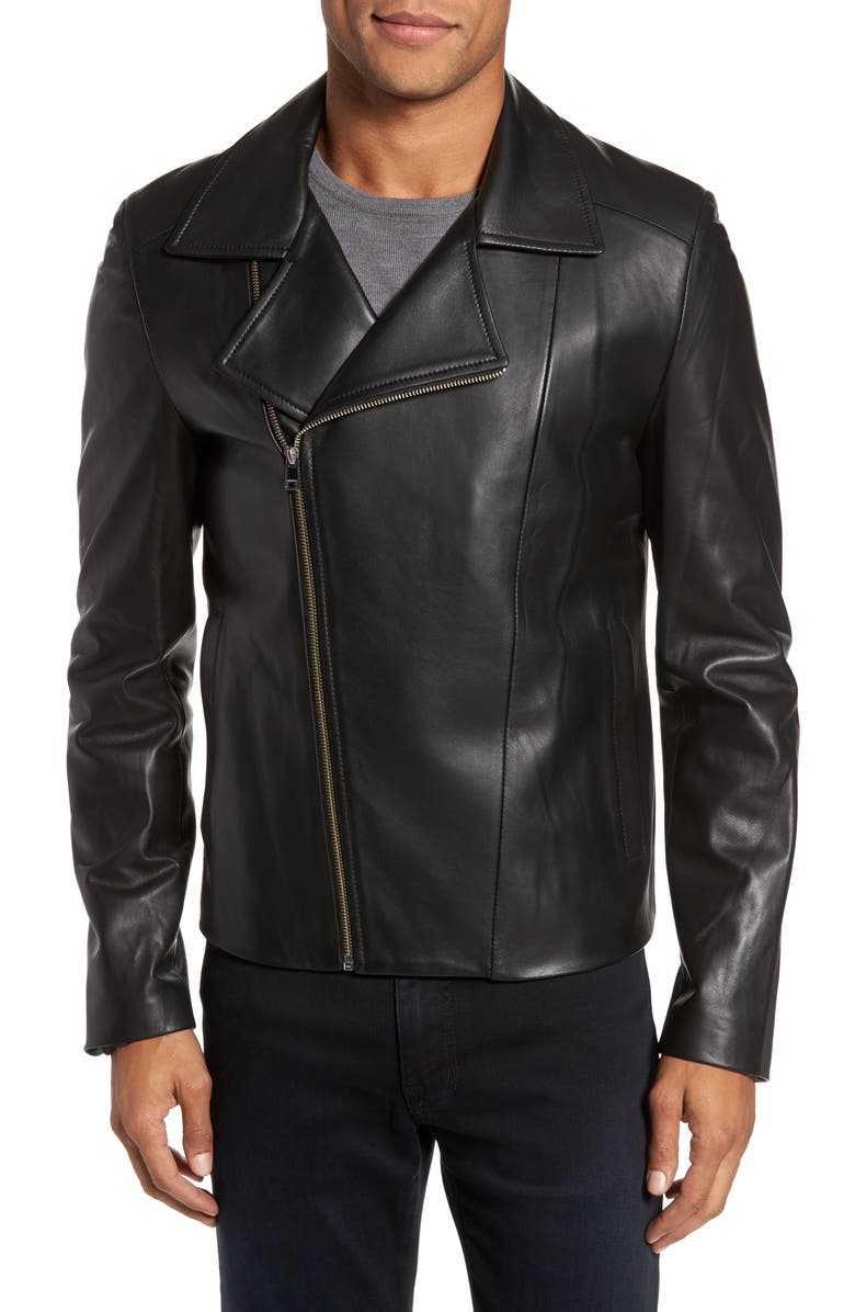 LAMARQUE Leather Biker Jacket, Main, color, 