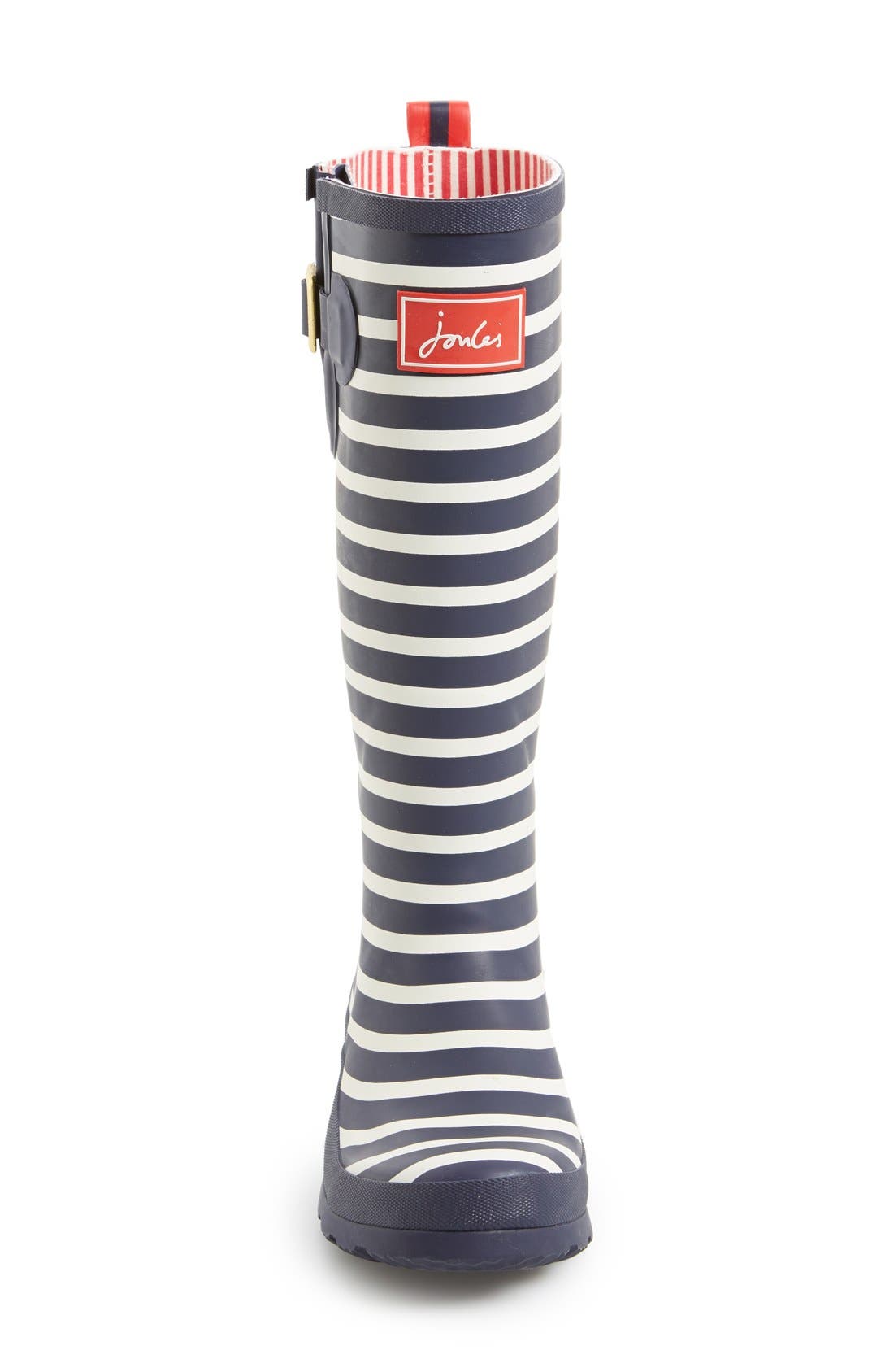 'Wellyprint' Rain Boot, Alternate, color, NAVY STRIPE