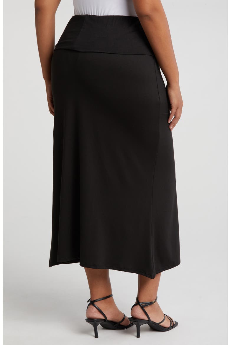 Comfortable Foldover Skirt, Alternate, color, BLACK