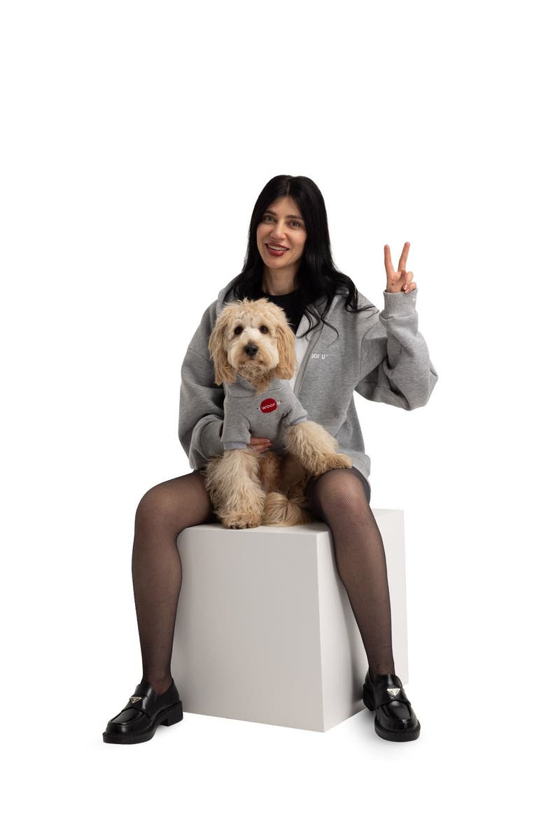 Moshiqa I Woof U Human Jacket, Main, color, Grey