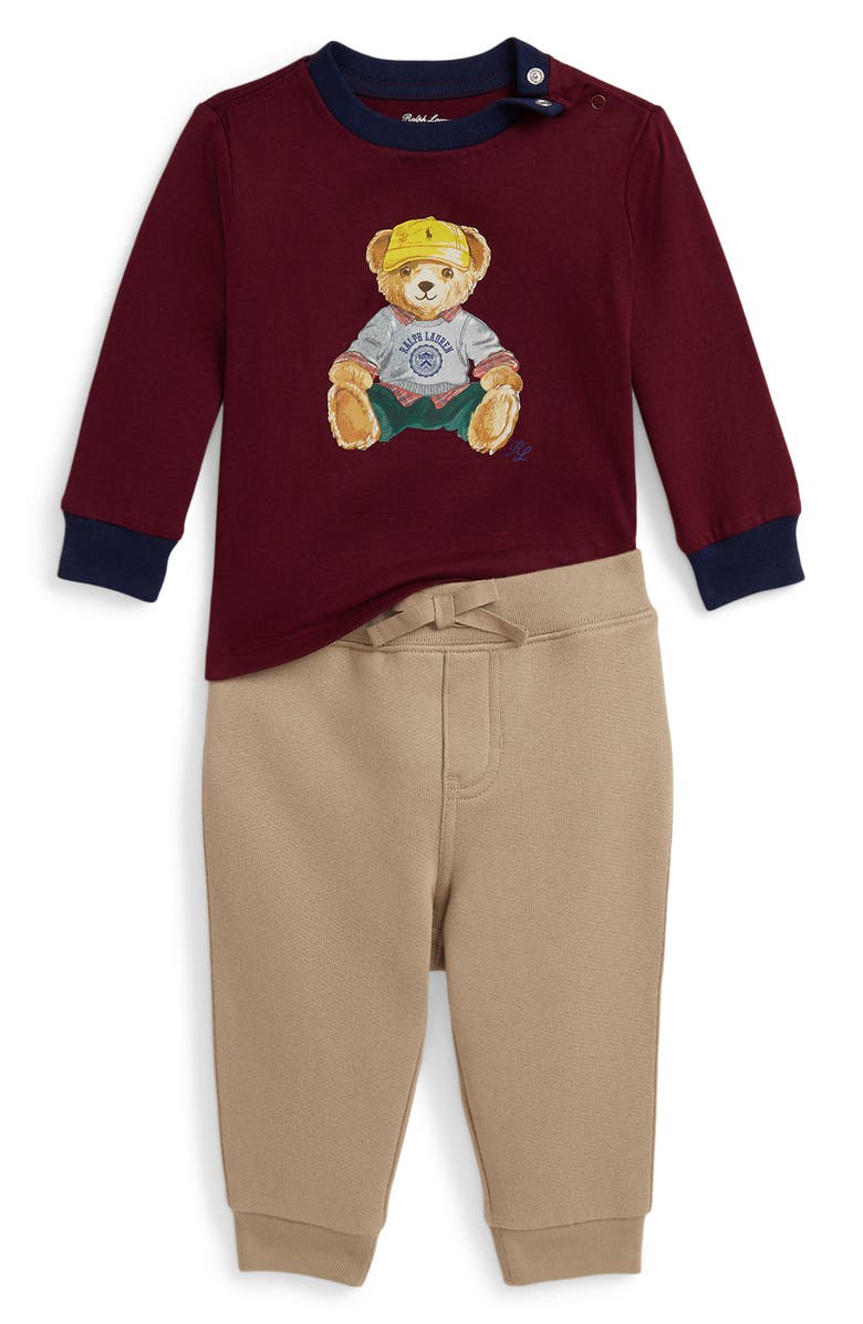 Ralph Lauren Graphic Sweatshirt & Joggers Set, Main, color, 