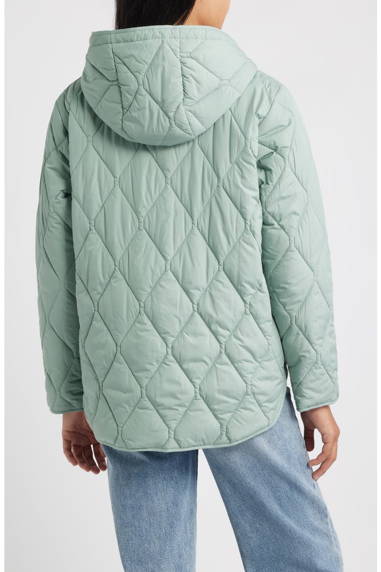 Ashbury Diamond Quilted Hooded Liner Jacket, Alternate, color, COOL SAGE