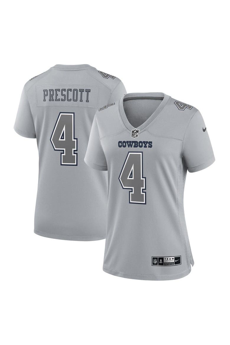 Women's Nike Dak Prescott Gray Dallas Cowboys Atmosphere Fashion Game Jersey, Main, color, Gray