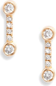 EF Collection Bezel Diamond Stud Earrings
