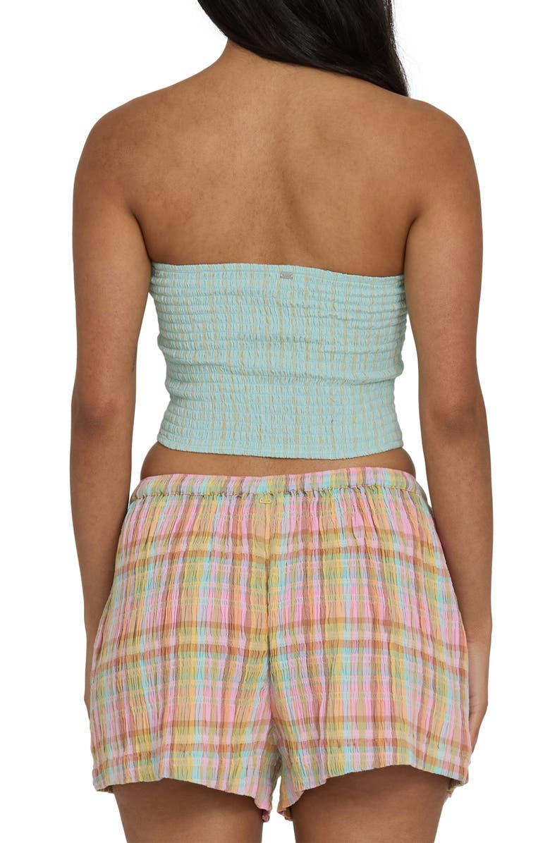 Billabong Keep It Simple 2 Stripe Smocked Tube Top, Alternate, color, Clearwater