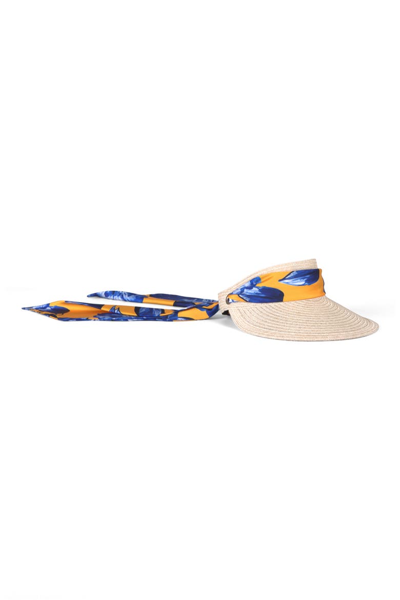 Ricky Packable Straw Visor, Main, color, NATURAL