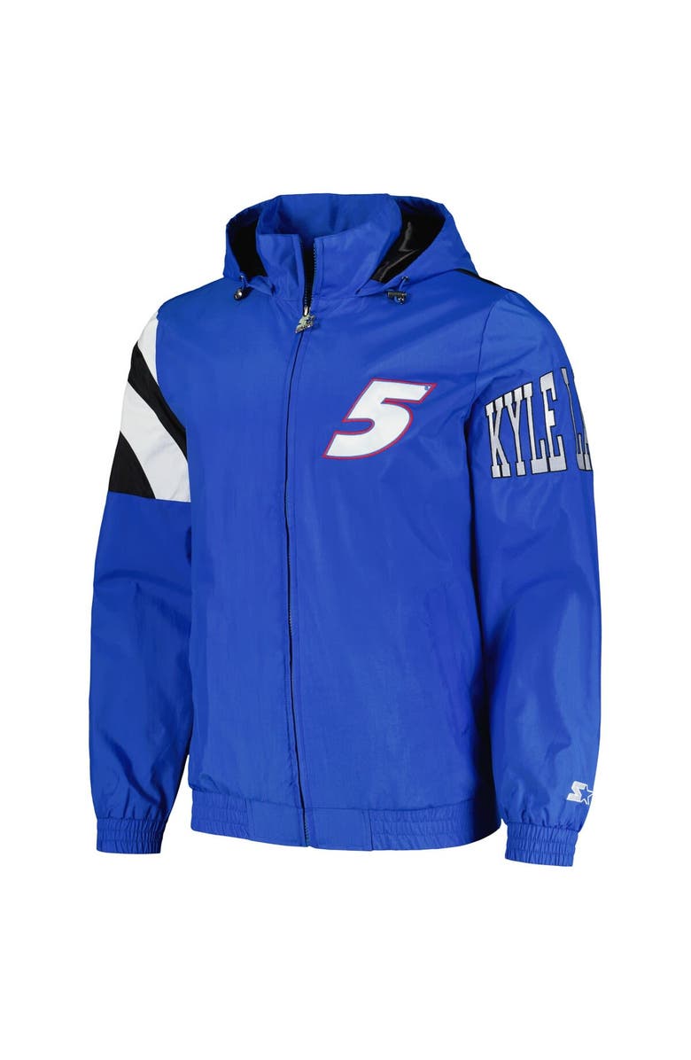 STARTER Men's Starter Royal Kyle Larson Red Zone Full-Zip Jacket, Alternate, color, 
