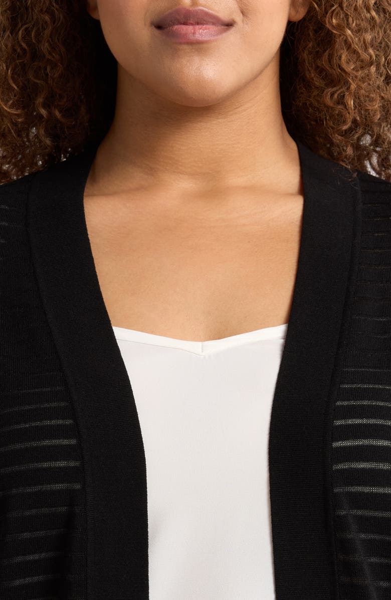 Anne Klein Sheer Stripe Cardigan, Alternate, color, 