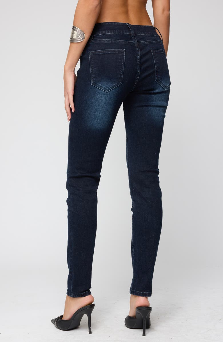 EDIKTED Eloise Low Rise Skinny Jeans, Alternate, color,