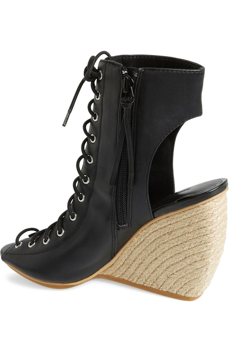 Rebecca Minkoff 'Elle' Lace-Up Espadrille Wedge Sandal, Alternate, color,