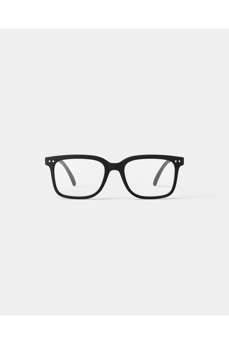 #L 54mm Rectangular Reading Glasses, Main, color, Black