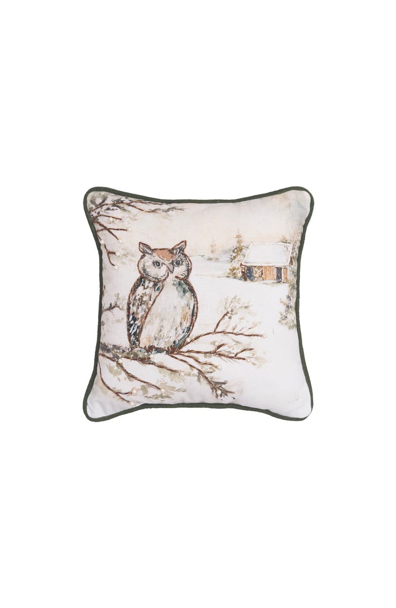 C&F Home Woodland Animals Throw Pillow, Main, color, Off-White