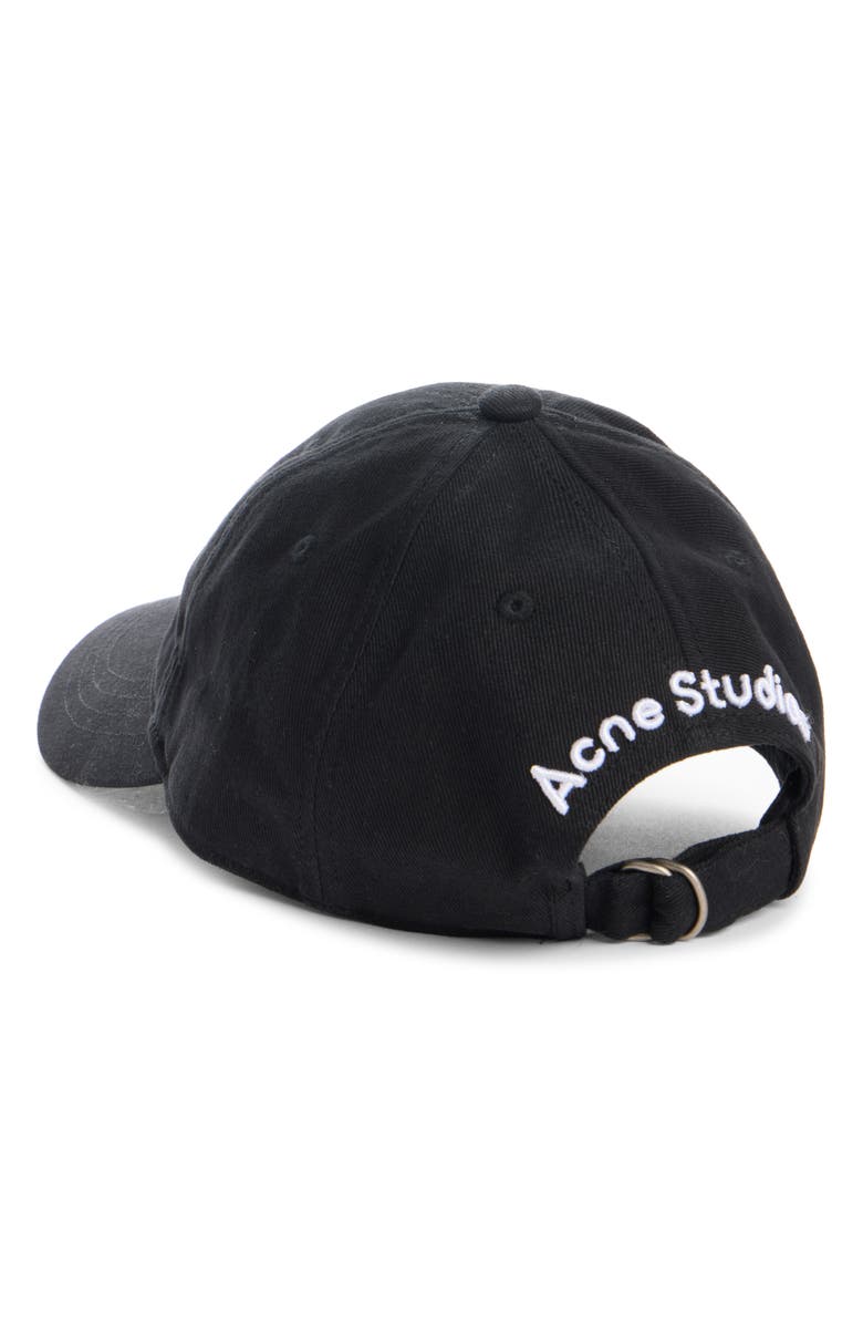 Acne Studios Carliy Embroidered Back Logo Adjustable Baseball Cap, Alternate, color, Black