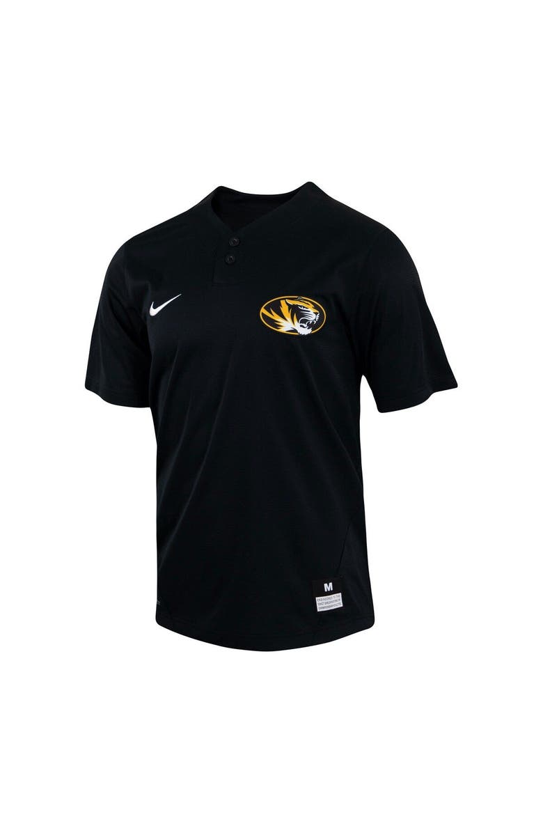 Nike Men's Nike Black Missouri Tigers Two-Button Replica Baseball Jersey, Alternate, color, Black