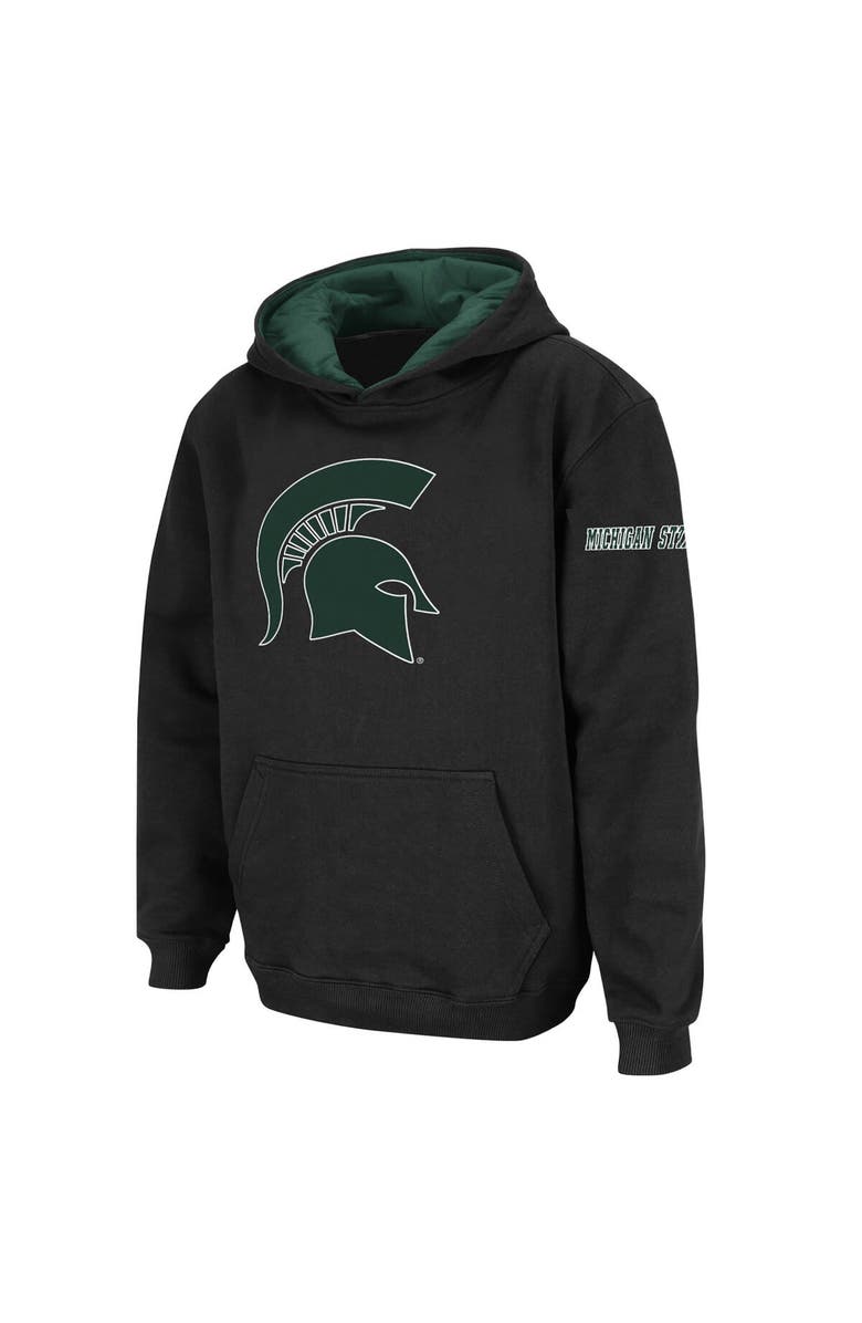STADIUM ATHLETIC Youth Stadium Athletic Black Michigan State Spartans Big Logo Pullover Hoodie, Main, color, Black