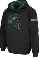 STADIUM ATHLETIC Youth Stadium Athletic Black Michigan State Spartans Big Logo Pullover Hoodie