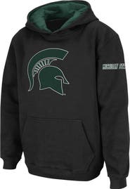 STADIUM ATHLETIC Youth Stadium Athletic Black Michigan State Spartans Big Logo Pullover Hoodie