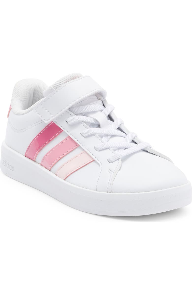 adidas Kids' Grand Court 3.0 Sneaker, Main, color, White/ Pink Fusion/ Bliss Pink
