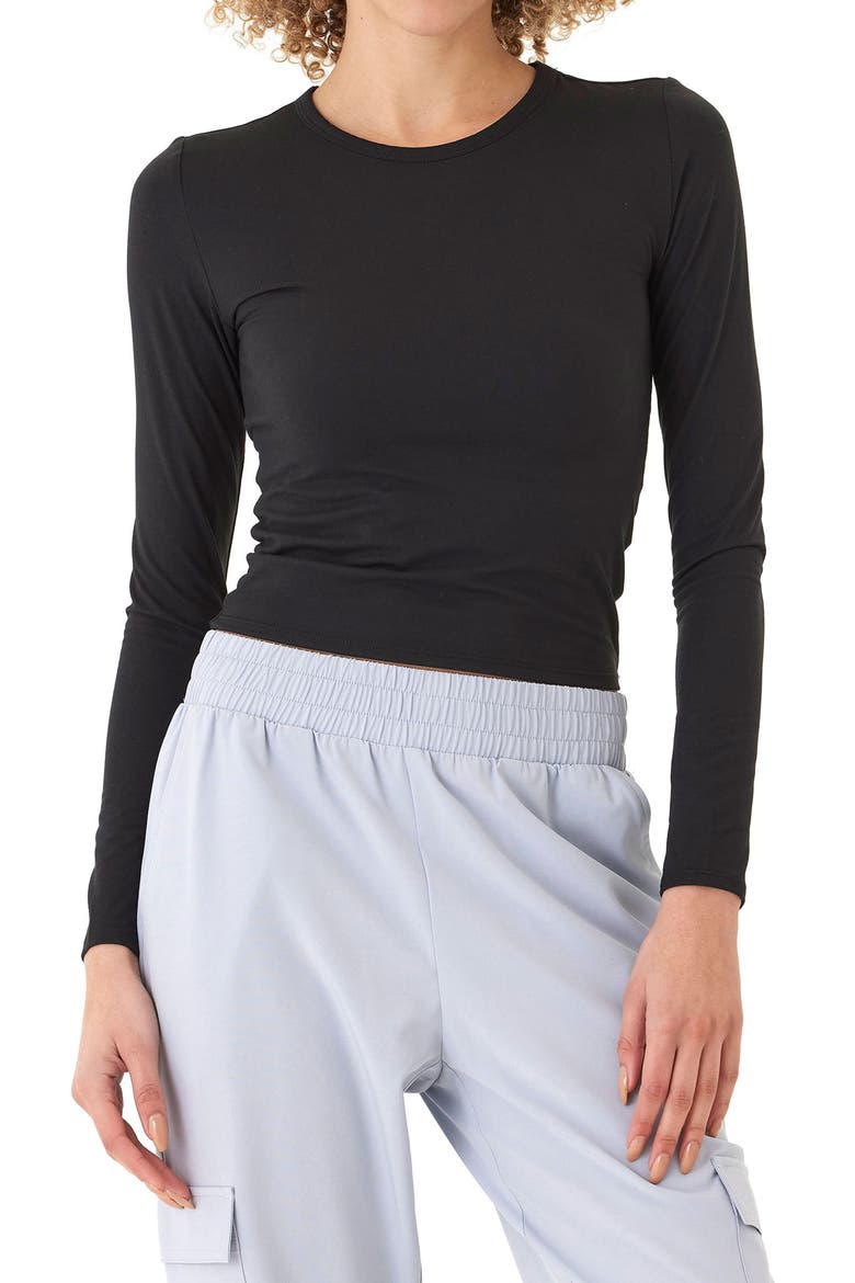 Alice Luxe Jersey T-Shirt, Main, color, BLACK