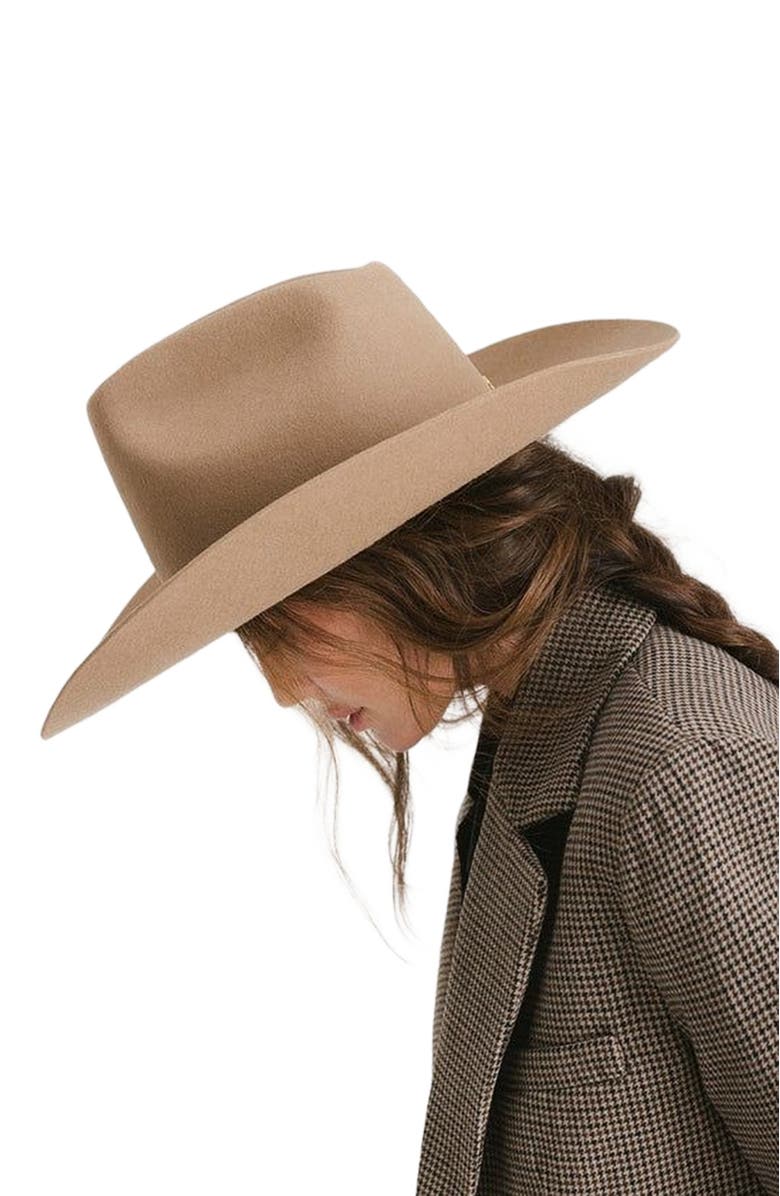 Gigi Pip Lane Brick Top Western Hat, Alternate, color, Brown