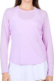 Sofibella Staples Womens Long Sleeve Tennis Shirt