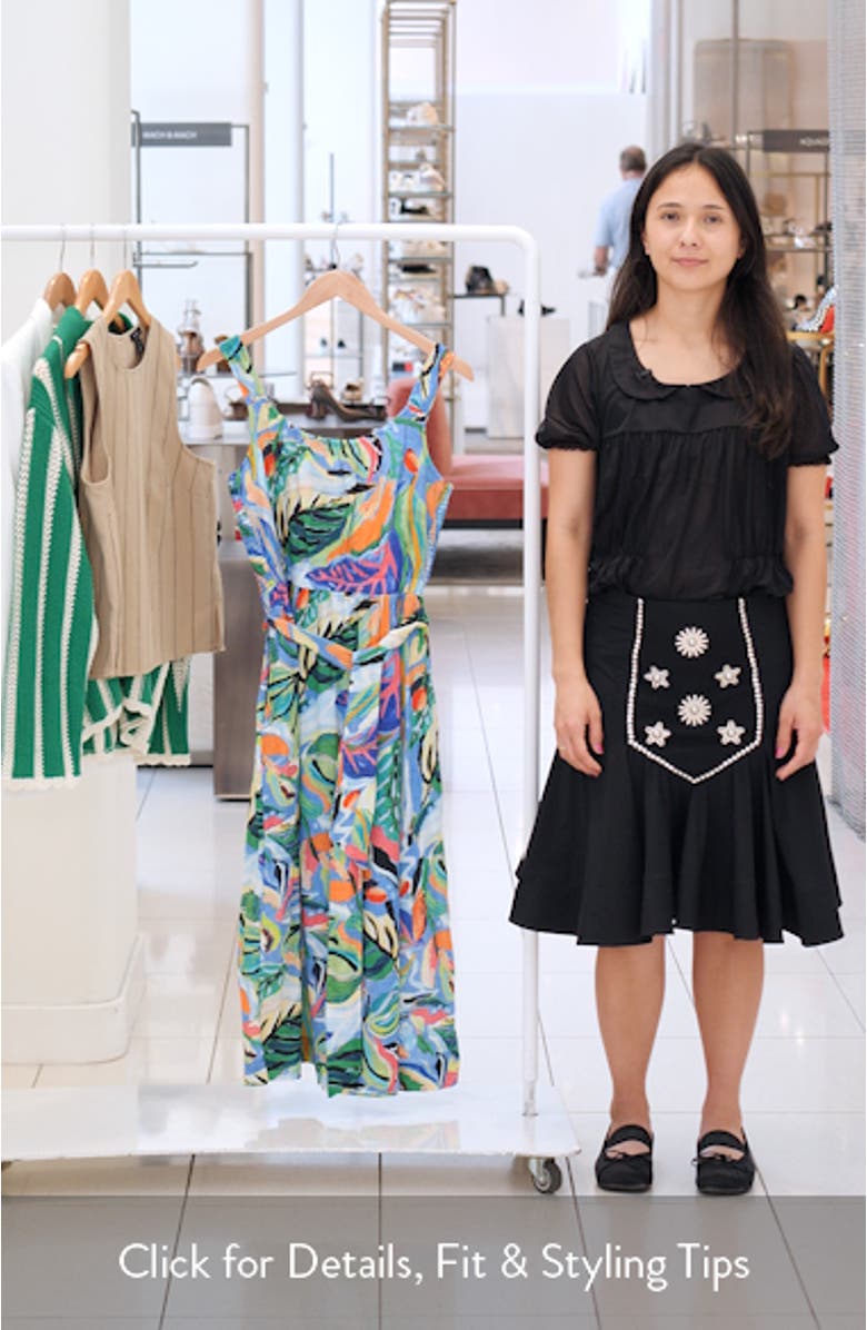 Sophie Island Beat Cotton Midi Sundress, sales video thumbnail