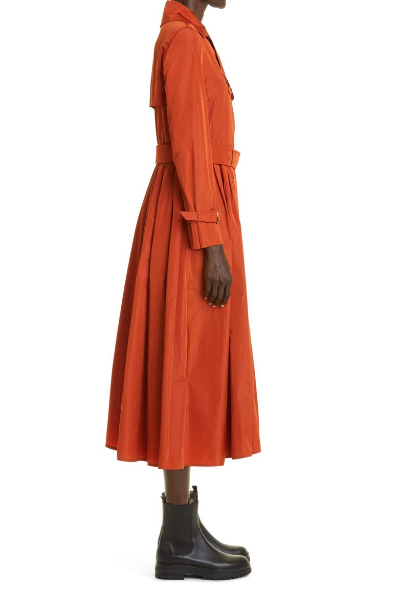 Tubinga Double Breasted Taffeta Coat, Alternate, color, ORANGE