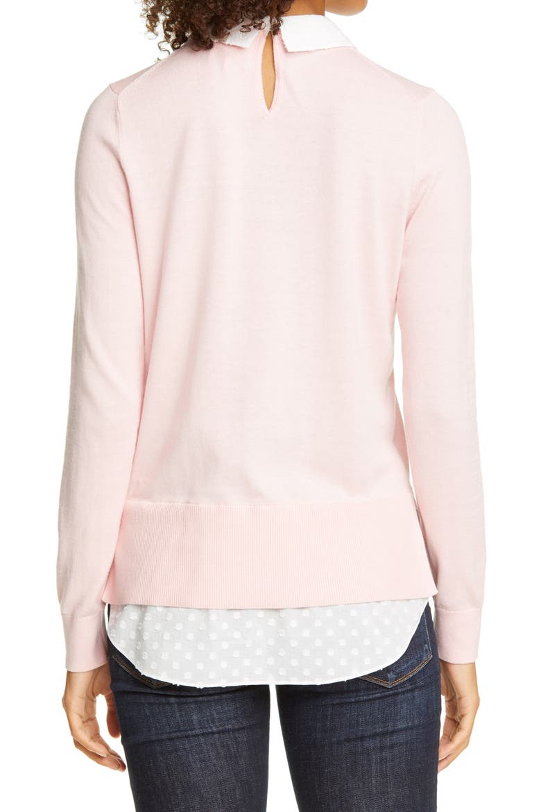 Ohlin Mixed Media Layered Sweater, Alternate, color, DUSKY-PINK