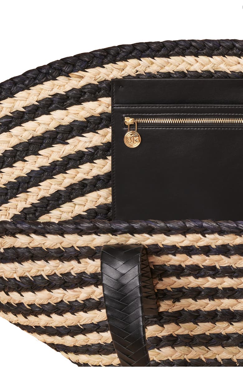 Cesta Collective Large Raffia Taco Tote, Alternate, color, Natural & Black Stripe