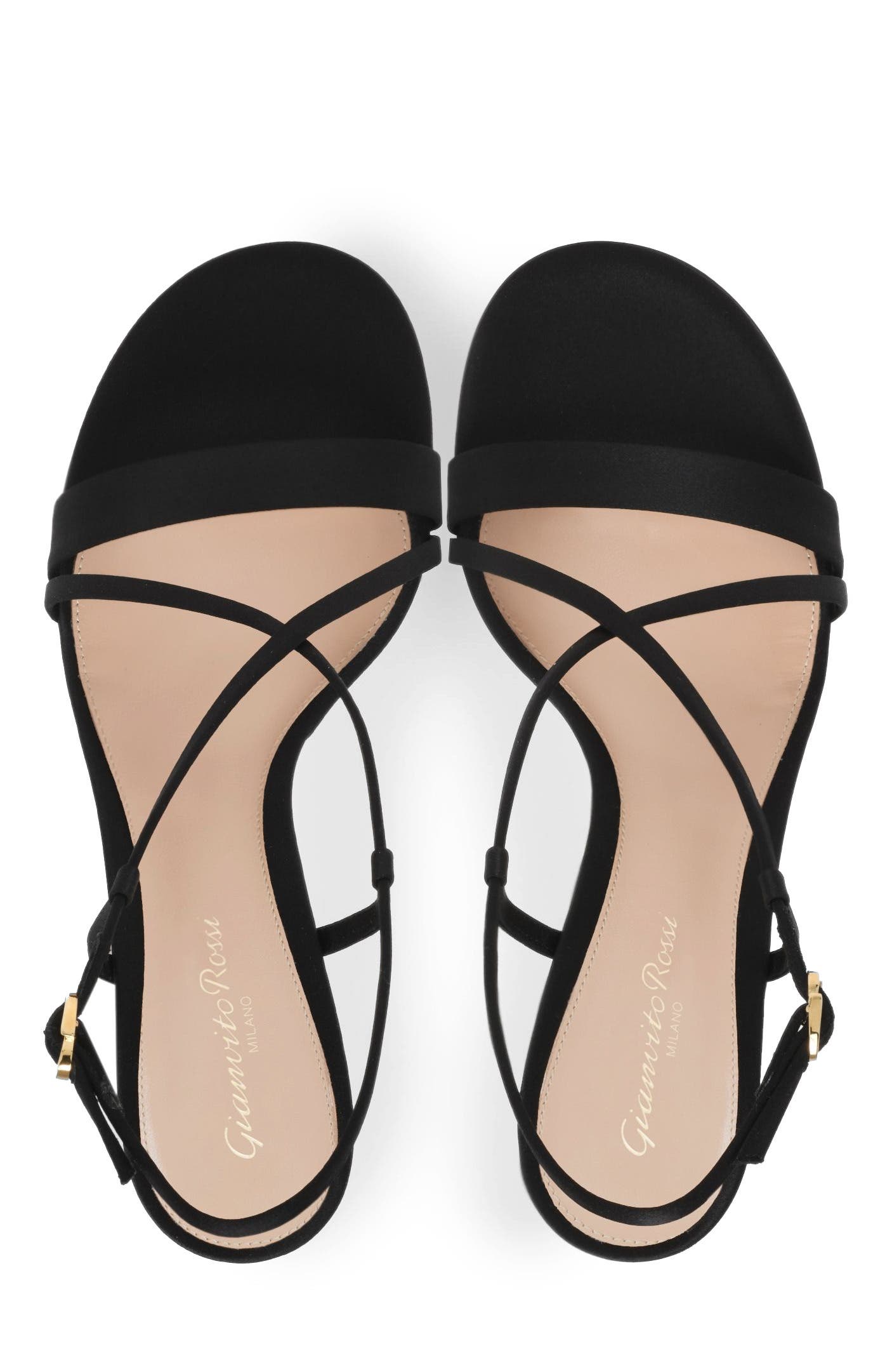 Gianvito Rossi Larisse 70 Sandals, Alternate, color, Black