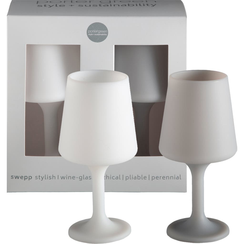 Porter Green Swepp | Unbreakable Wine Glasses In Gray