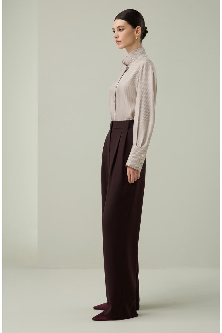 Milano Shirt, Alternate, color, Marron Stripe