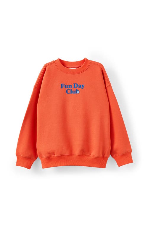 Cotton On Kids Kid's Sammy Oversized Crew In Orange