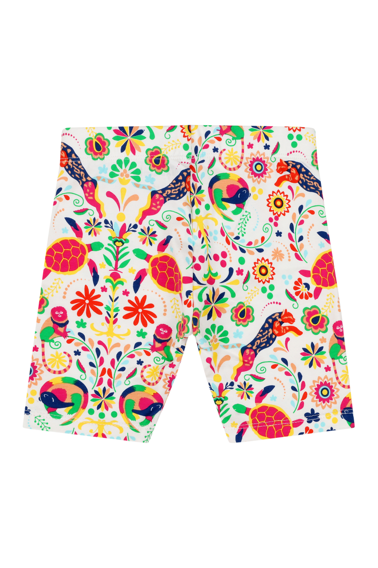 Girls Burda Tunic & Short Set, Alternate, color, Blazing Yellow/Animal Arabesqu