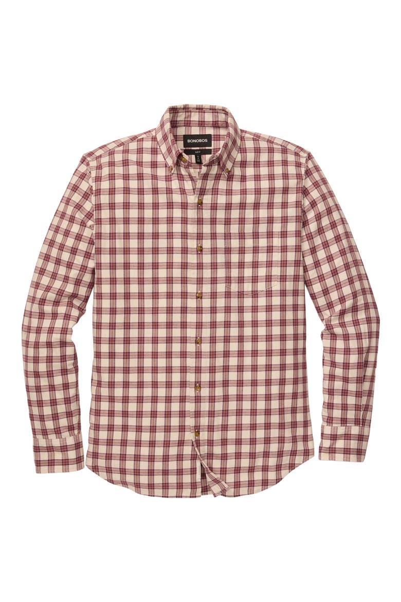 Everyday Slim Fit Plaid Cotton Stretch Flannel Button-Down Shirt, Alternate, color, SIVAN PLAID V2 C15