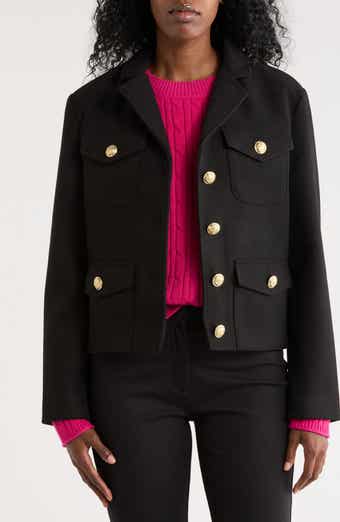 DKNY Jeans Crop Button Jacket