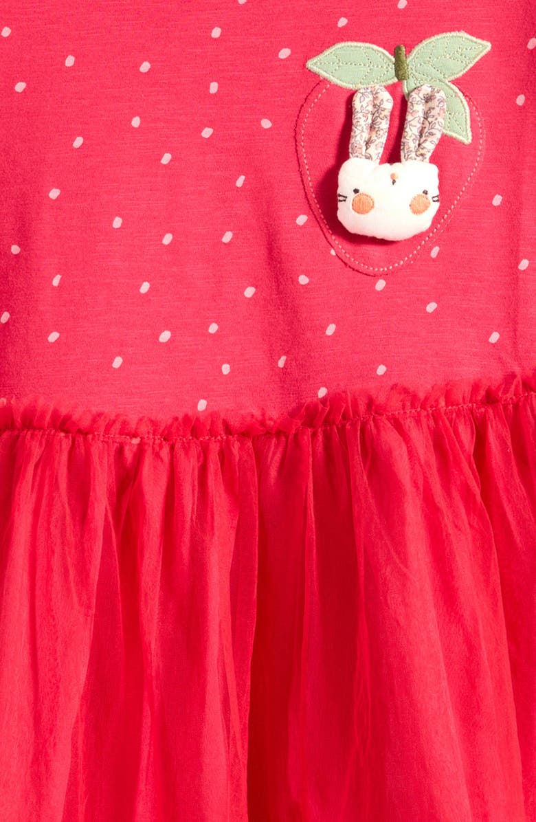 NEXT Kids' Dot Bunny Tulle Dress, Alternate, color, Red