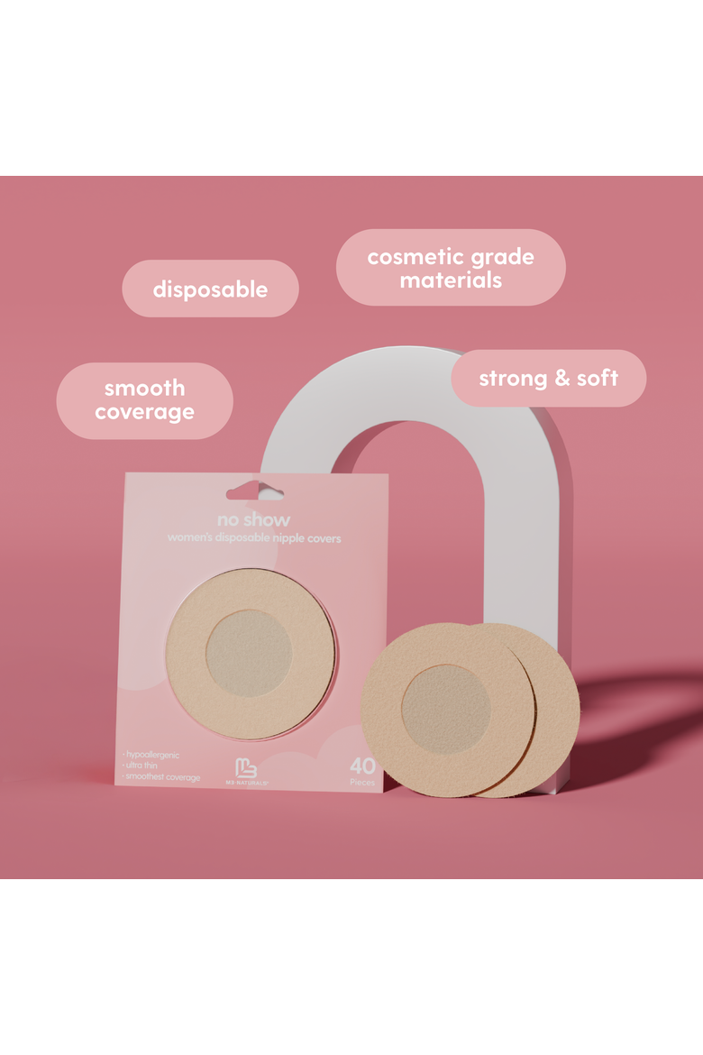 No-Show Disposable Nipple Covers, 40ct, Alternate, color, None