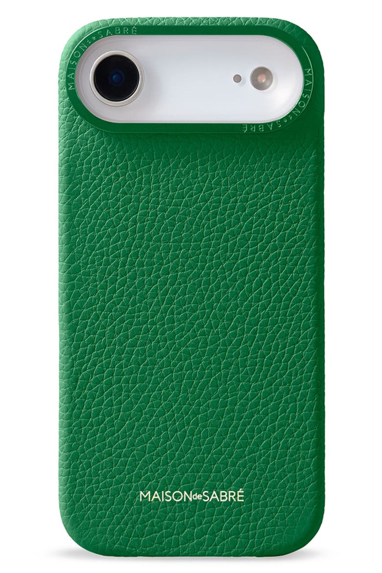 Leather Phone Case iPhone 17 Air, Main, color, Emerald Green