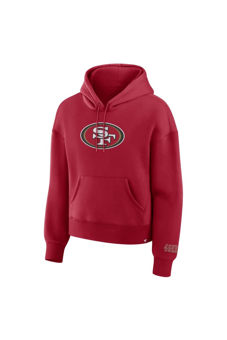 Women's Fanatics Scarlet San Francisco 49ers Legacy Fleece Pullover Hoodie, Alternate, color, Scarlet