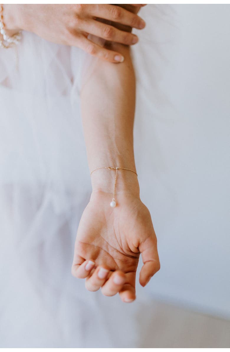 Untamed Petals Abigail Pearl Bracelet, Alternate, color, Gold