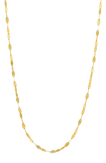 American Exchange Flat Link Chain Necklace In Gold