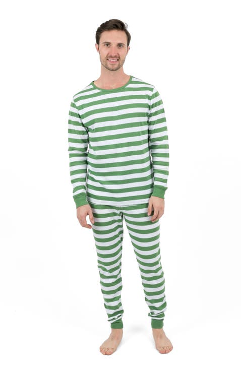 Men's Cotton Striped Matching Family Holiday Pajamas