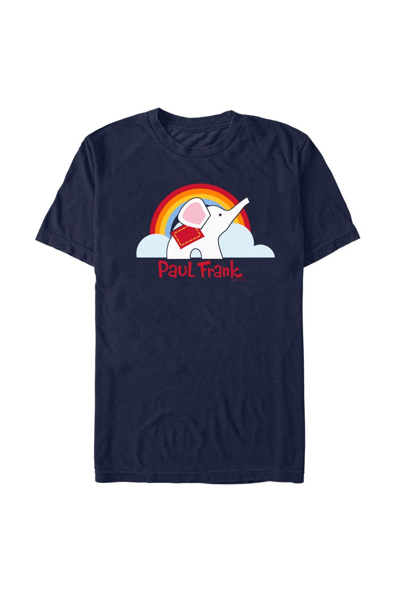 Men's Paul Frank Ellie Rainbow Graphic Tee, Main, color, Navy Blue