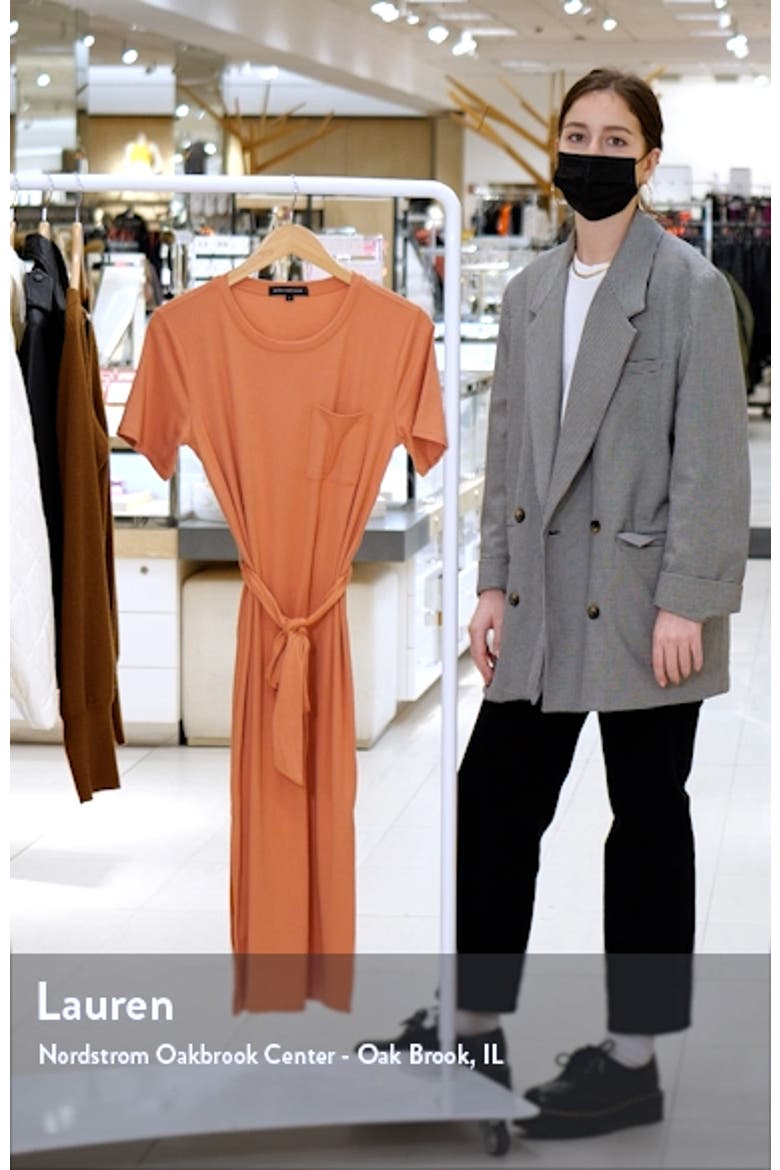 Belted Pocket T-Shirt Dress video