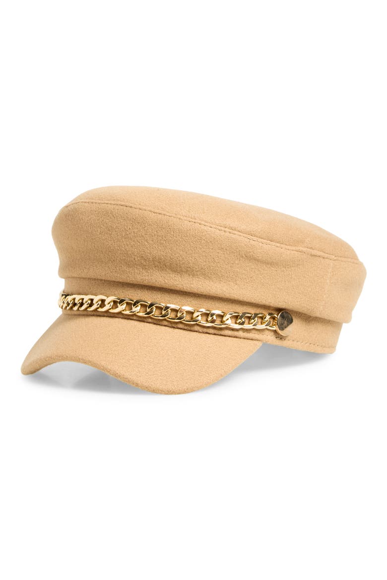 Chain Conductor Hat, Main, color, CAMEL- GOLD