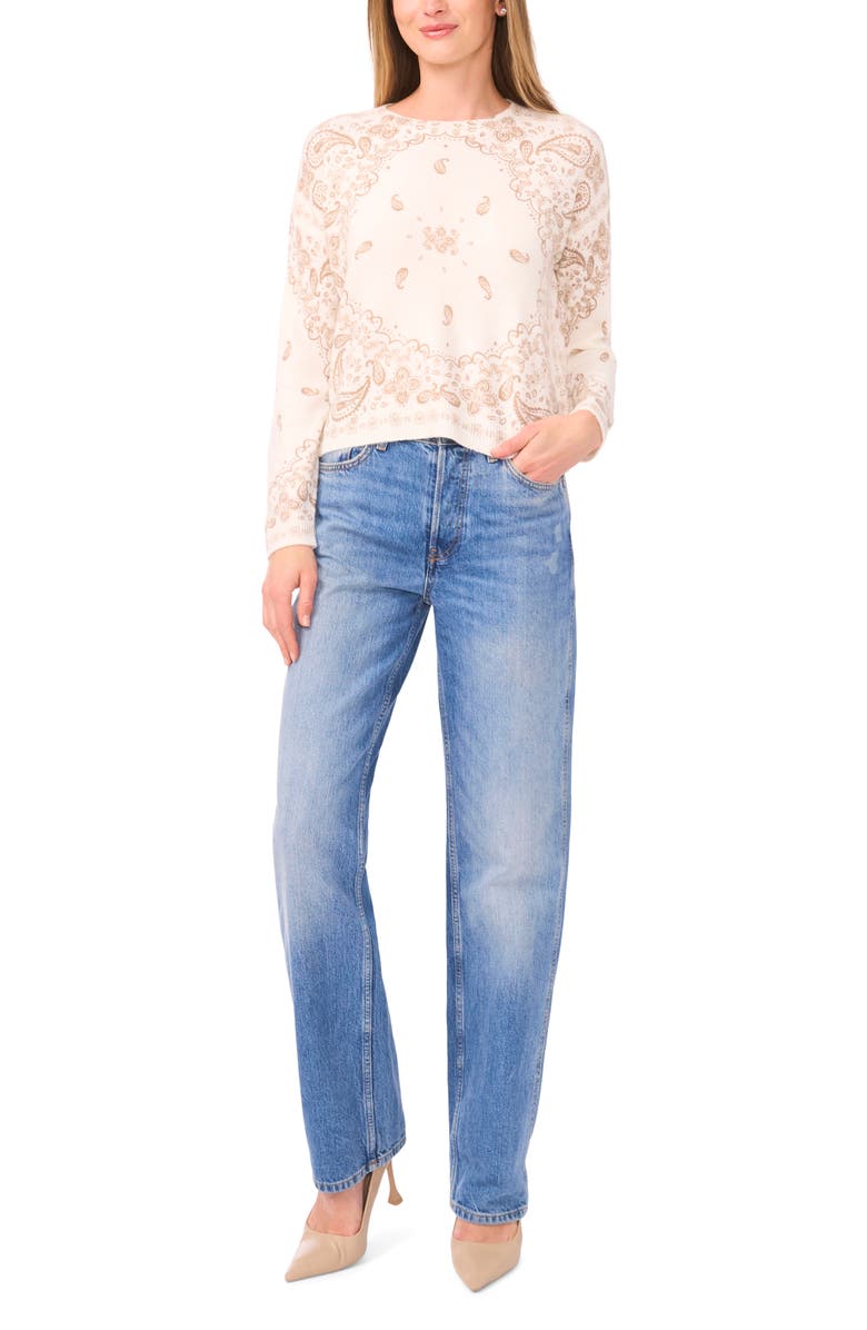 Halogen<sup>®</sup> Bandana Crop Sweater, Alternate, color, Coastal Beige